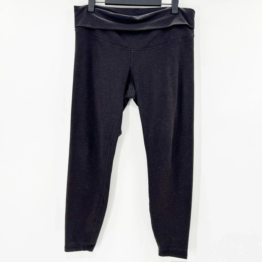 Old Navy Leggings Maternity M Black Good PowerChill Go-Dry High Rise Active